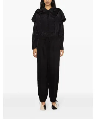 Jil Sander ラッフル付きボタンアップ ブラウス - ブラック - サムネイル2