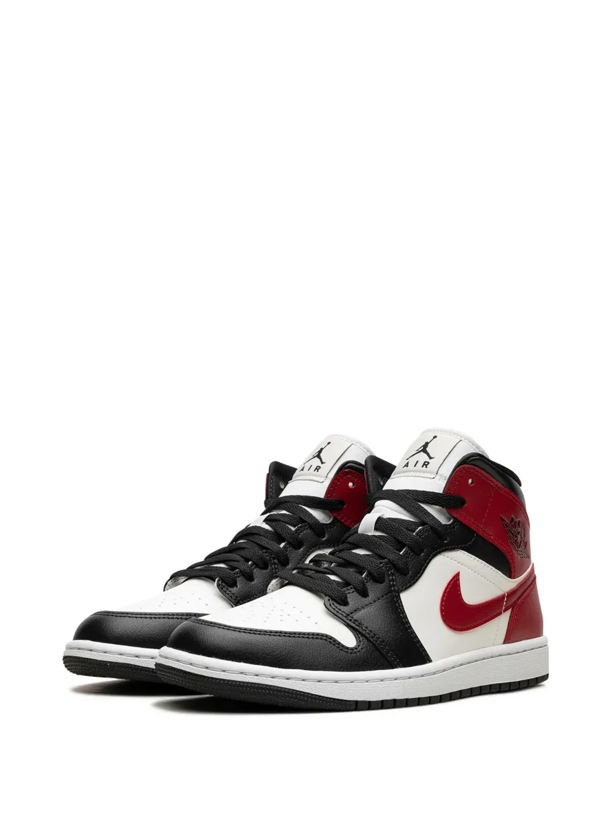 Jordan エア ジョーダン 1 ミッド「ブラックトゥ」スニーカー - ホワイト - 画像5
