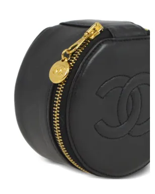CHANEL ビンテージ 1997年頃 CCレザー ジュエリーポーチ - ブラック - サムネイル3