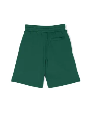 Dolce & Gabbana Kids ロゴパッチ コットン トラックショーツ - グリーン - サムネイル2