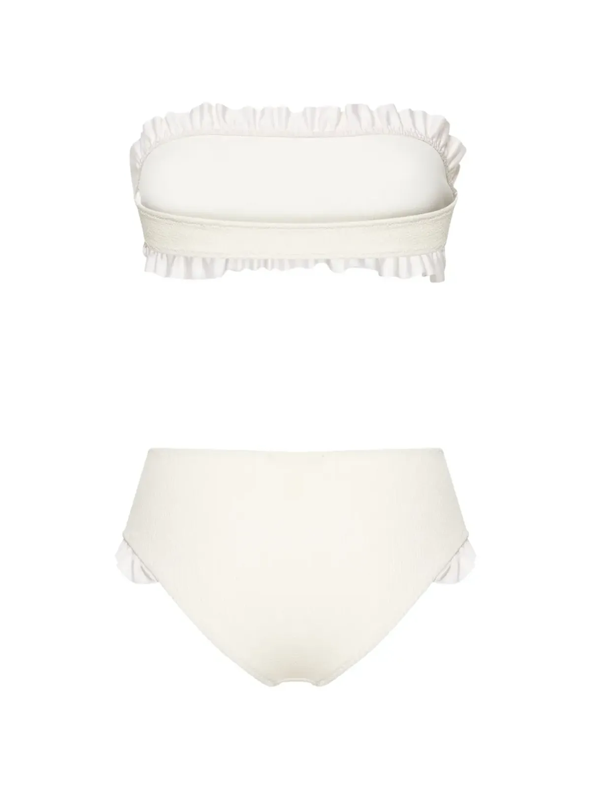 PARAMIDONNA Kylie ruffled-trim bandeau bikini - Neutrals - 画像2