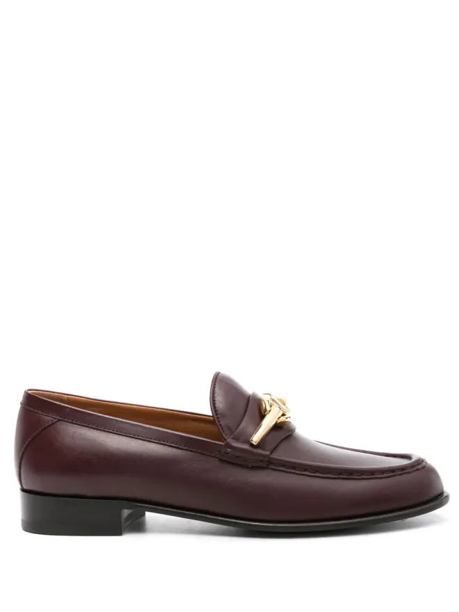 Valentino Garavani Valentino Garavani VLogo Moon レザー ローファー - レッドの商品画像