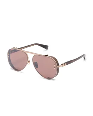 Balmain Eyewear Captaineオーバルフレームグラデーションサングラス - サムネイル2