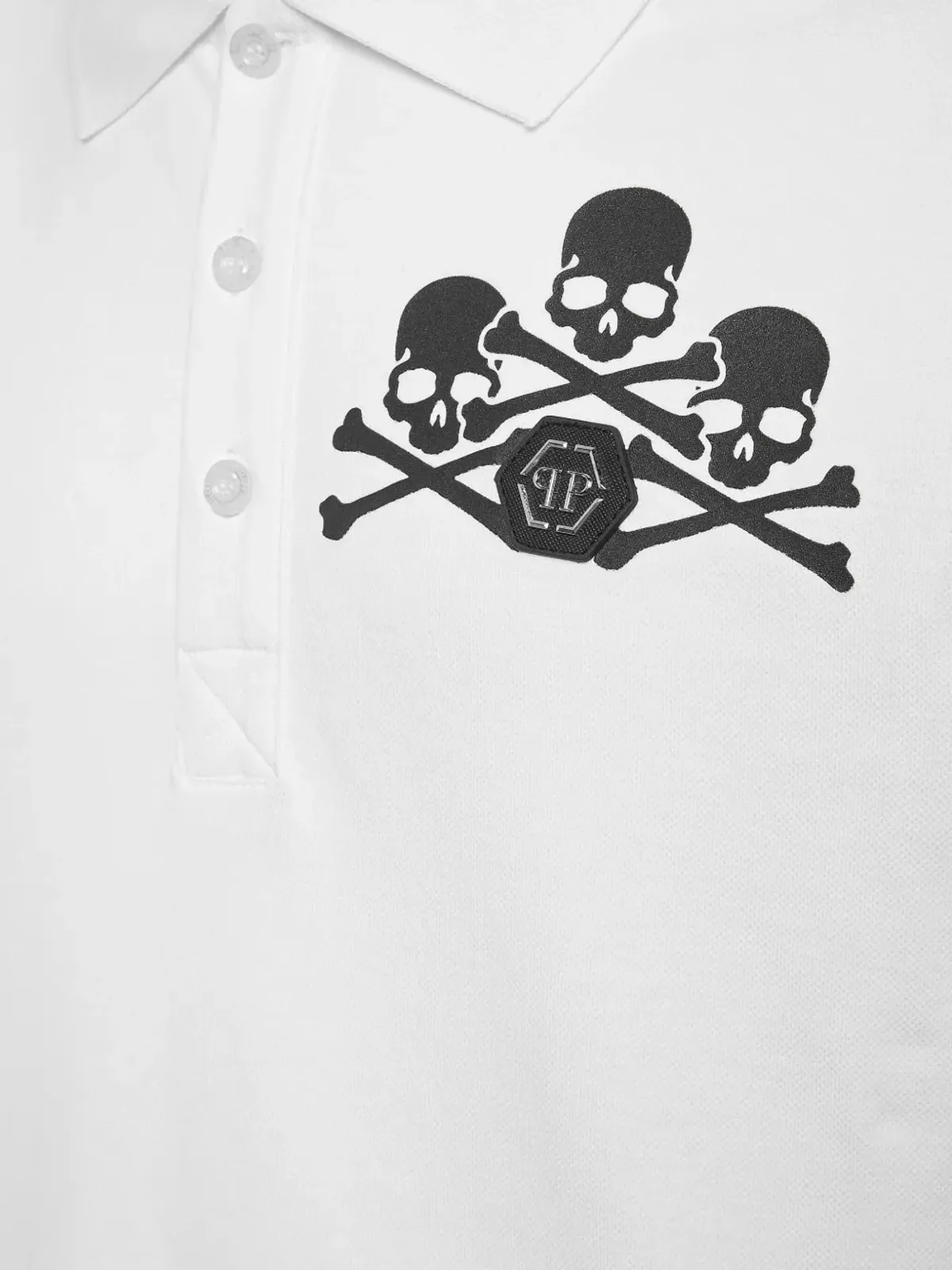 Philipp Plein スカルロゴ ポロシャツ - 画像3
