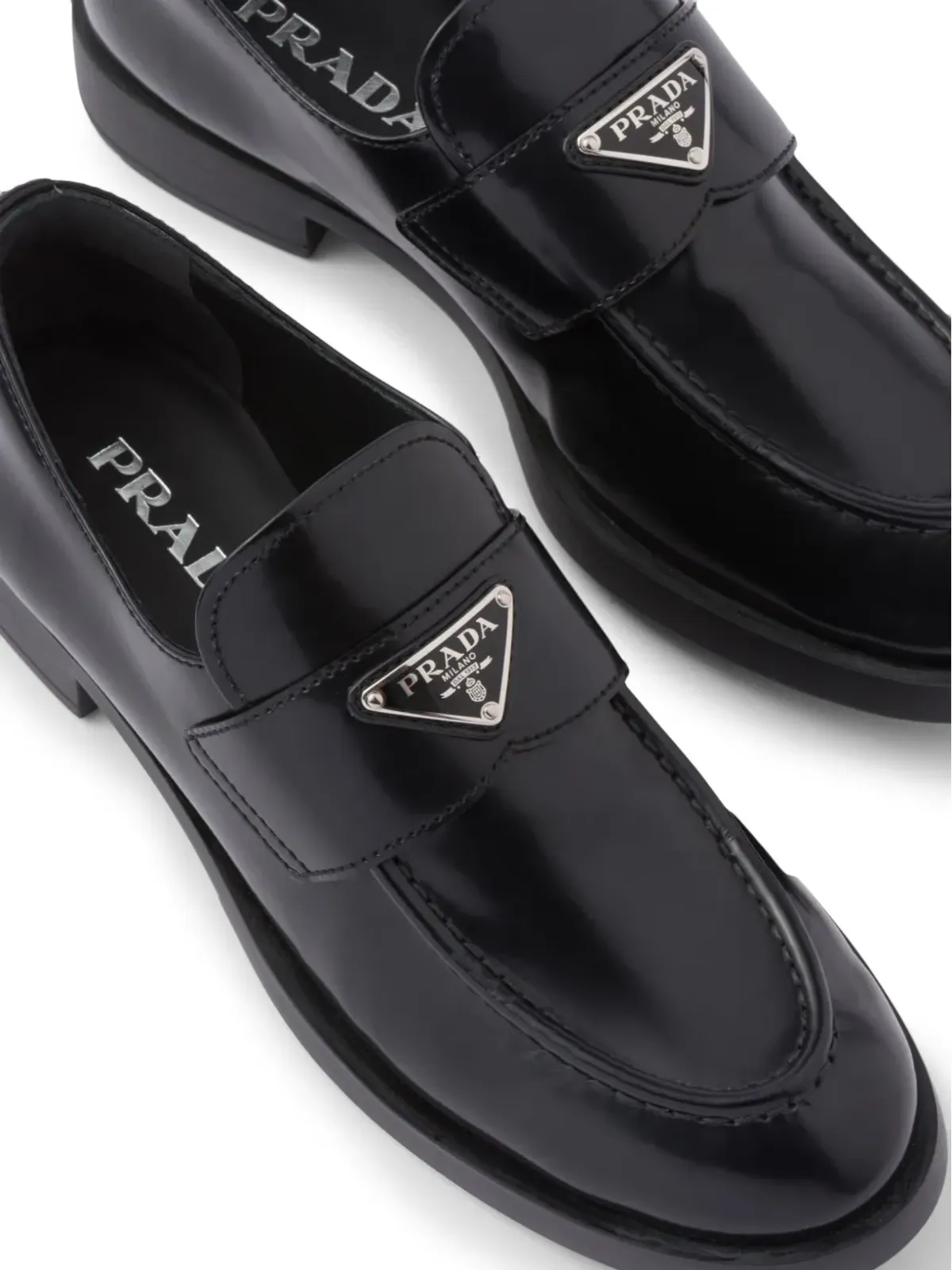 Prada レザー ローファー - ブラック - 画像5