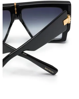 Balmain Eyewear バルマンアイウェア B-Grand レクタングルフレーム グラデーションサングラス - ブラック - サムネイル3