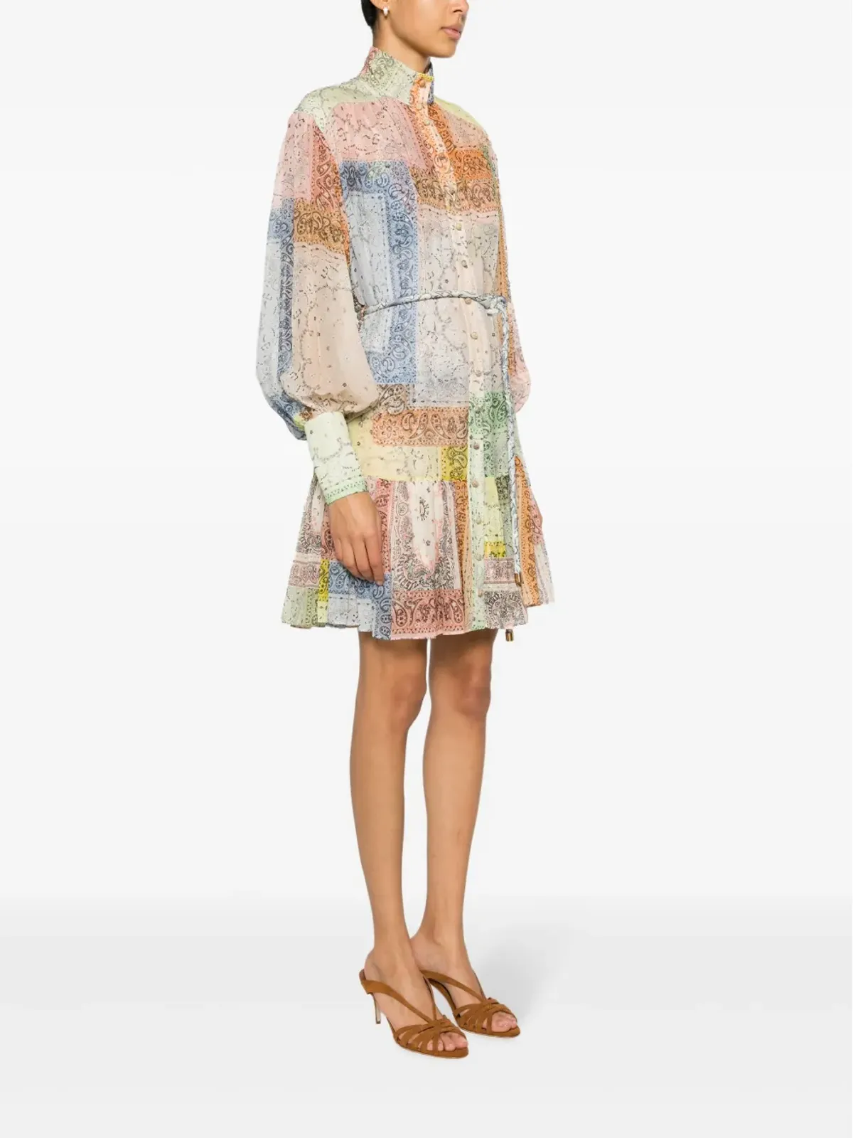 ZIMMERMANN マッチメーカー バンダナパッチプリント ミニドレス - 画像3