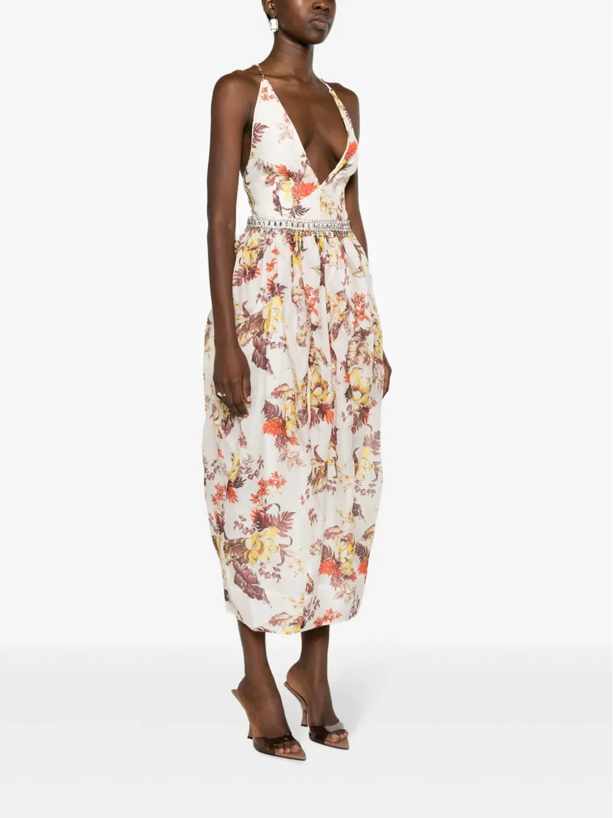 ZIMMERMANN マッチメーカー・チューリップ花柄プリント ミディドレス - 画像3
