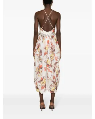 ZIMMERMANN マッチメーカー・チューリップ花柄プリント ミディドレス - サムネイル4