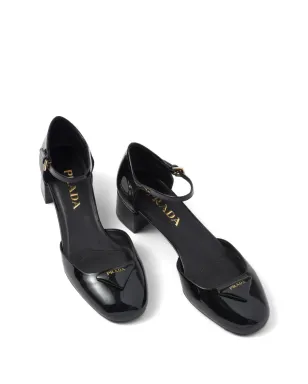 Prada ロゴプレートパンプス - ブラック - サムネイル3