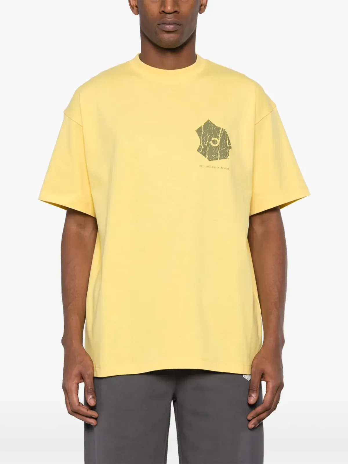 OBJECTS IV LIFE ロゴプリント クルーネック Tシャツ - Yellow - 画像4