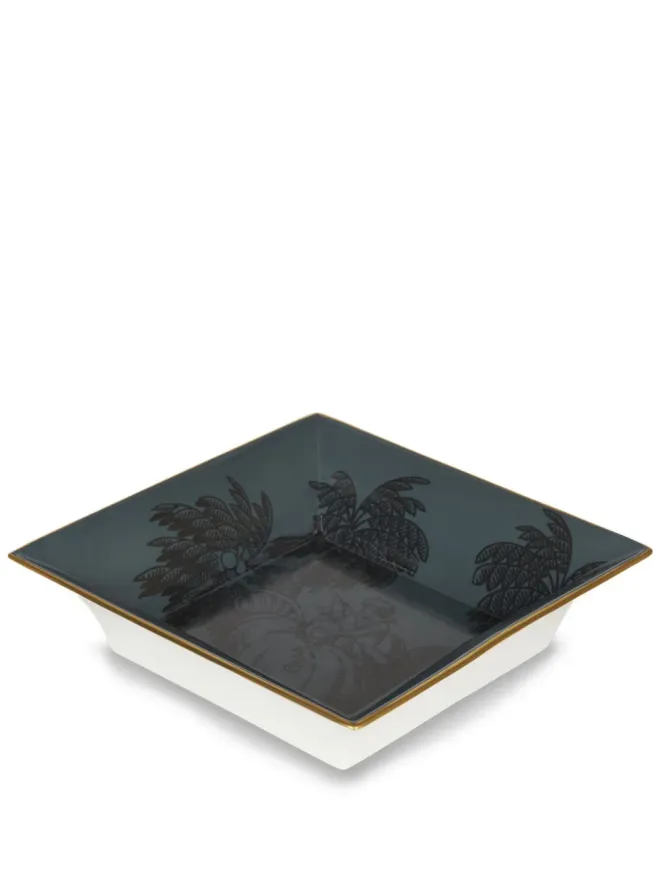 ETRO ETRO イラストプリント磁器トレイ（24×24cm）- グリーンの商品画像