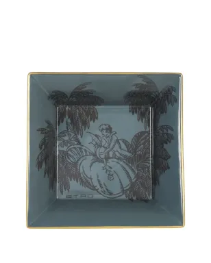 ETRO イラストプリント磁器トレイ（24×24cm）- グリーン - サムネイル2
