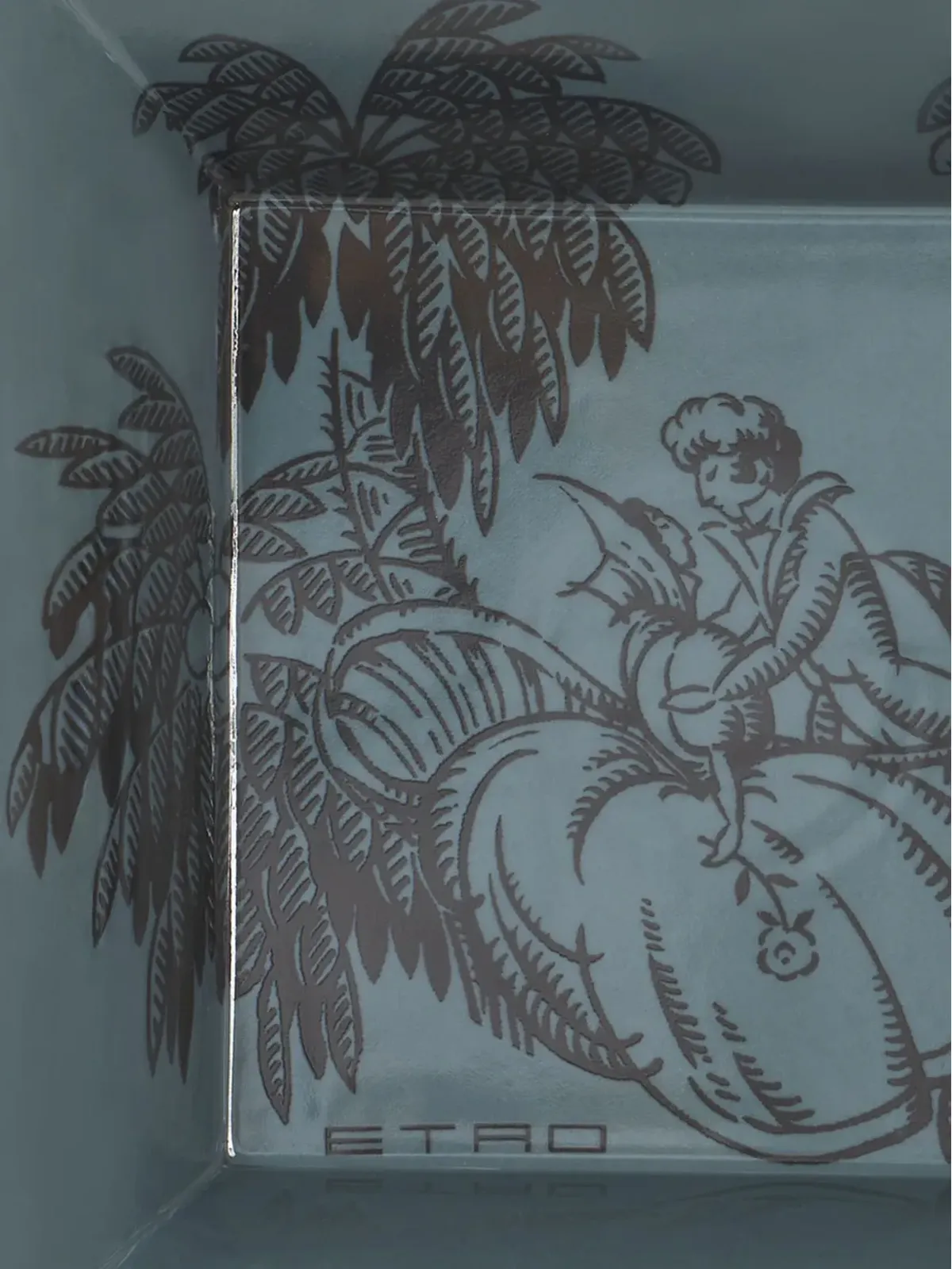 ETRO イラストプリント磁器トレイ（24×24cm）- グリーン - 画像3