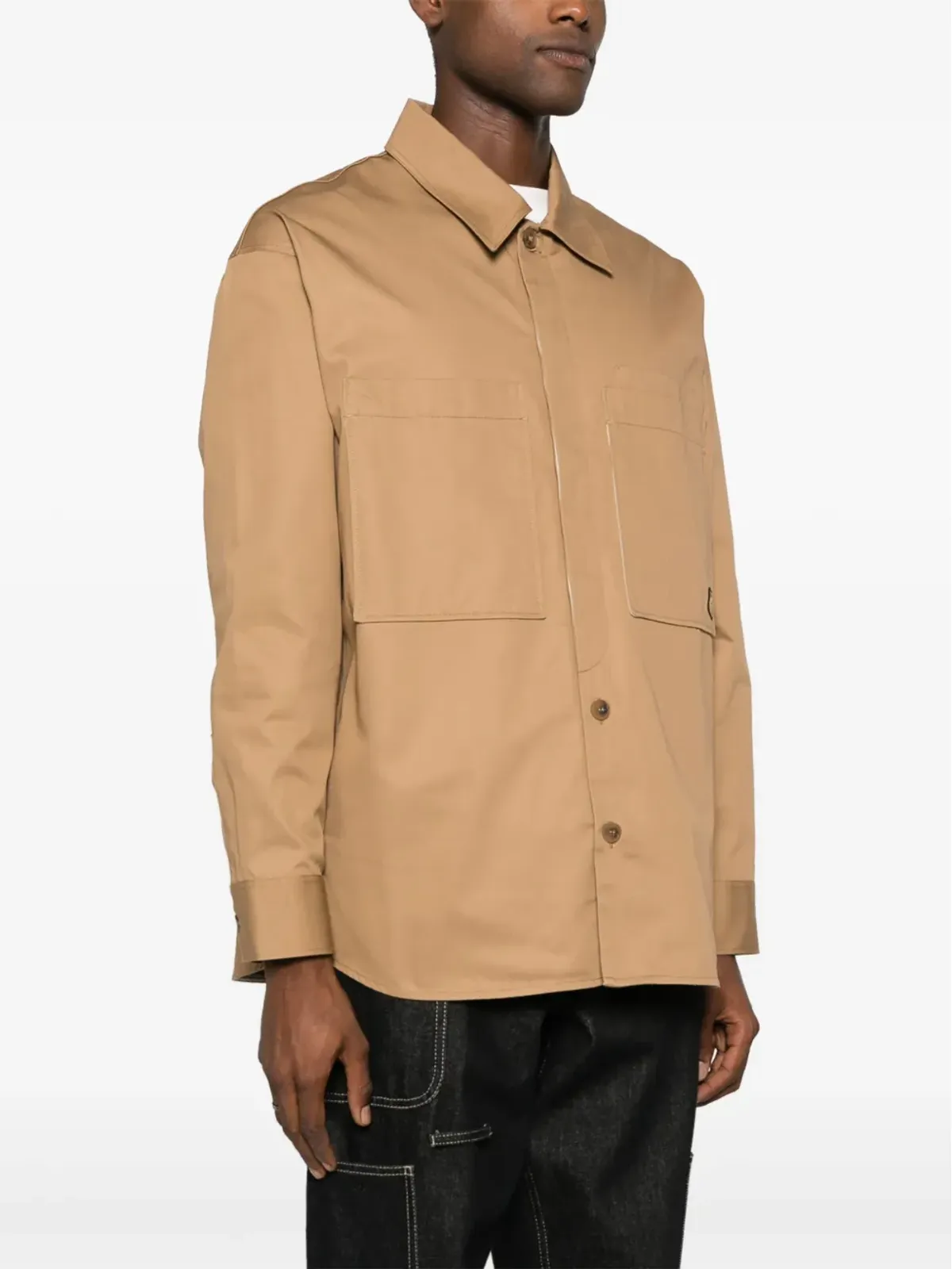Maison Kitsuné フォックスヘッド ギャバジン オーバーシャツ - 画像3