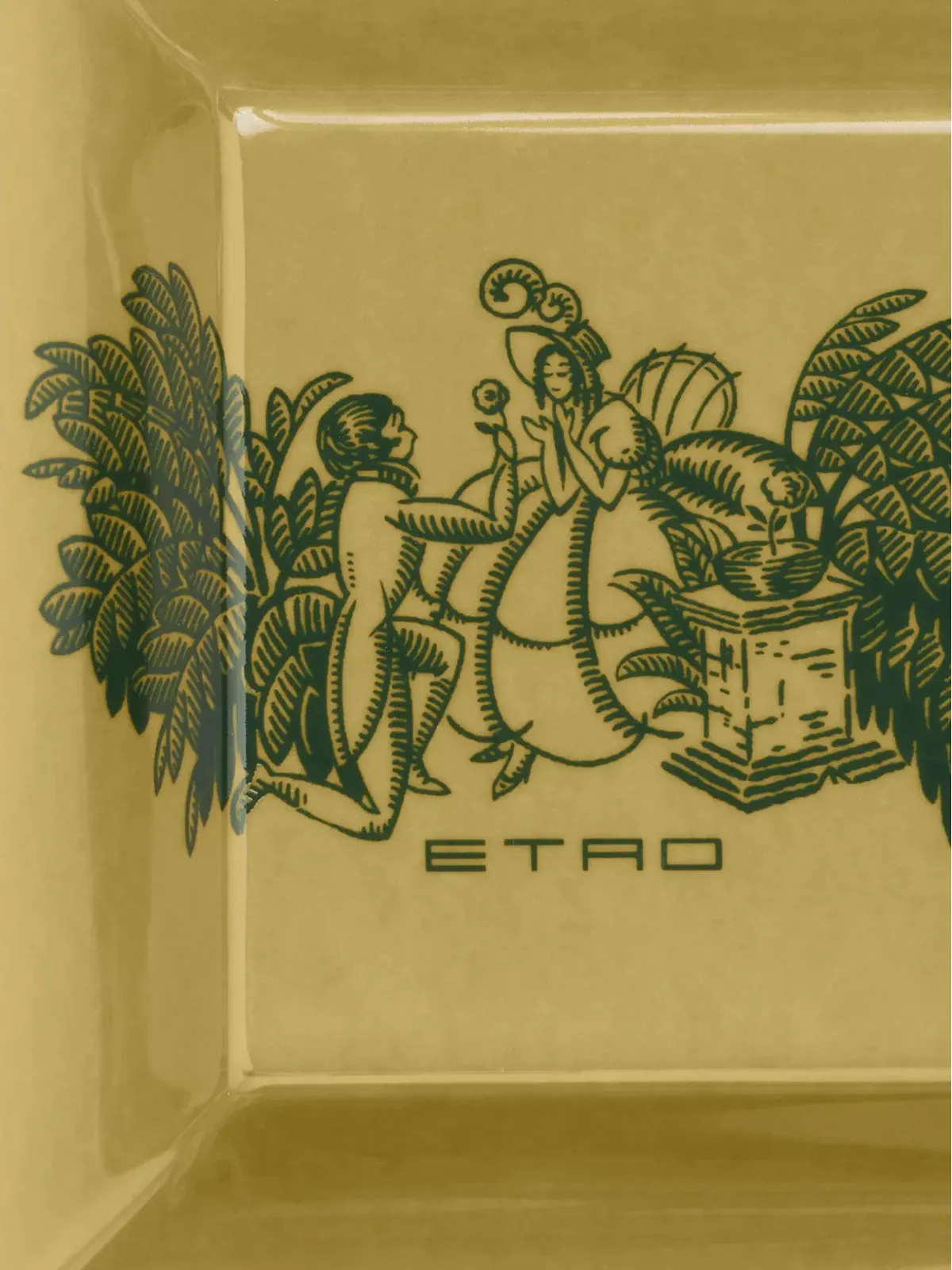 ETRO HOME アマンティモチーフ ポーセリン製トレイ - 画像3