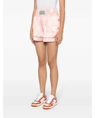 Off-White ロゴアップリケ ハイウエスト ミニショーツ - ピンク - サムネイル3