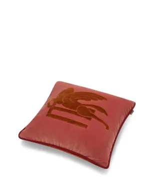 ETRO HOME ペガソ モチーフ ベルベット クッション レッド - サムネイル3