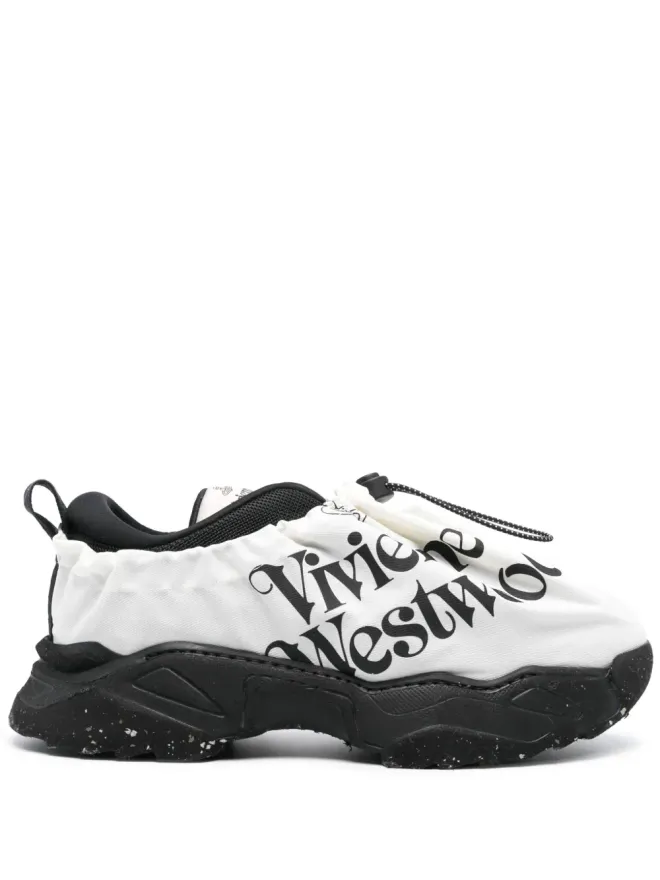 Vivienne Westwood Vivienne Westwood ロゴプリント レイヤード スニーカー - ブラックの商品画像