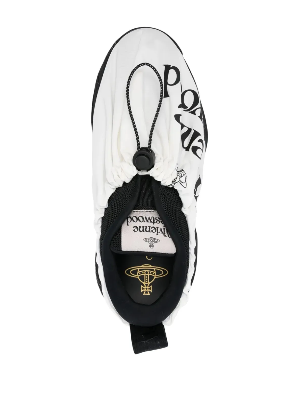 Vivienne Westwood ロゴプリント レイヤード スニーカー - ブラック - 画像4