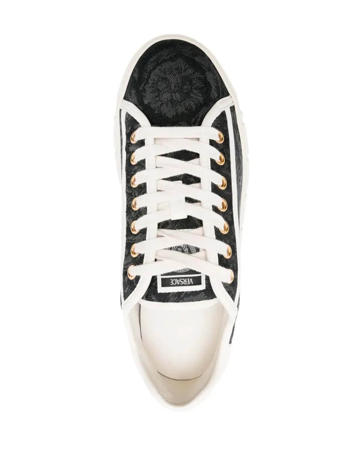 Versace バロッコ グレカ スニーカー - ブラック - 画像4