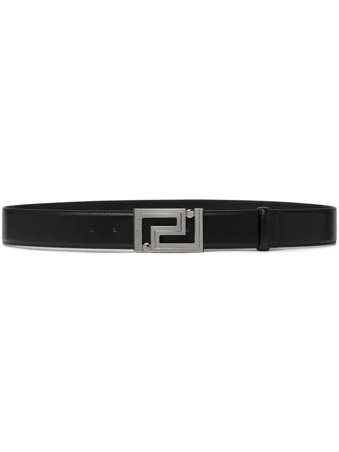 VERSACE Versace Greca レザー ベルト - ブラックの商品画像