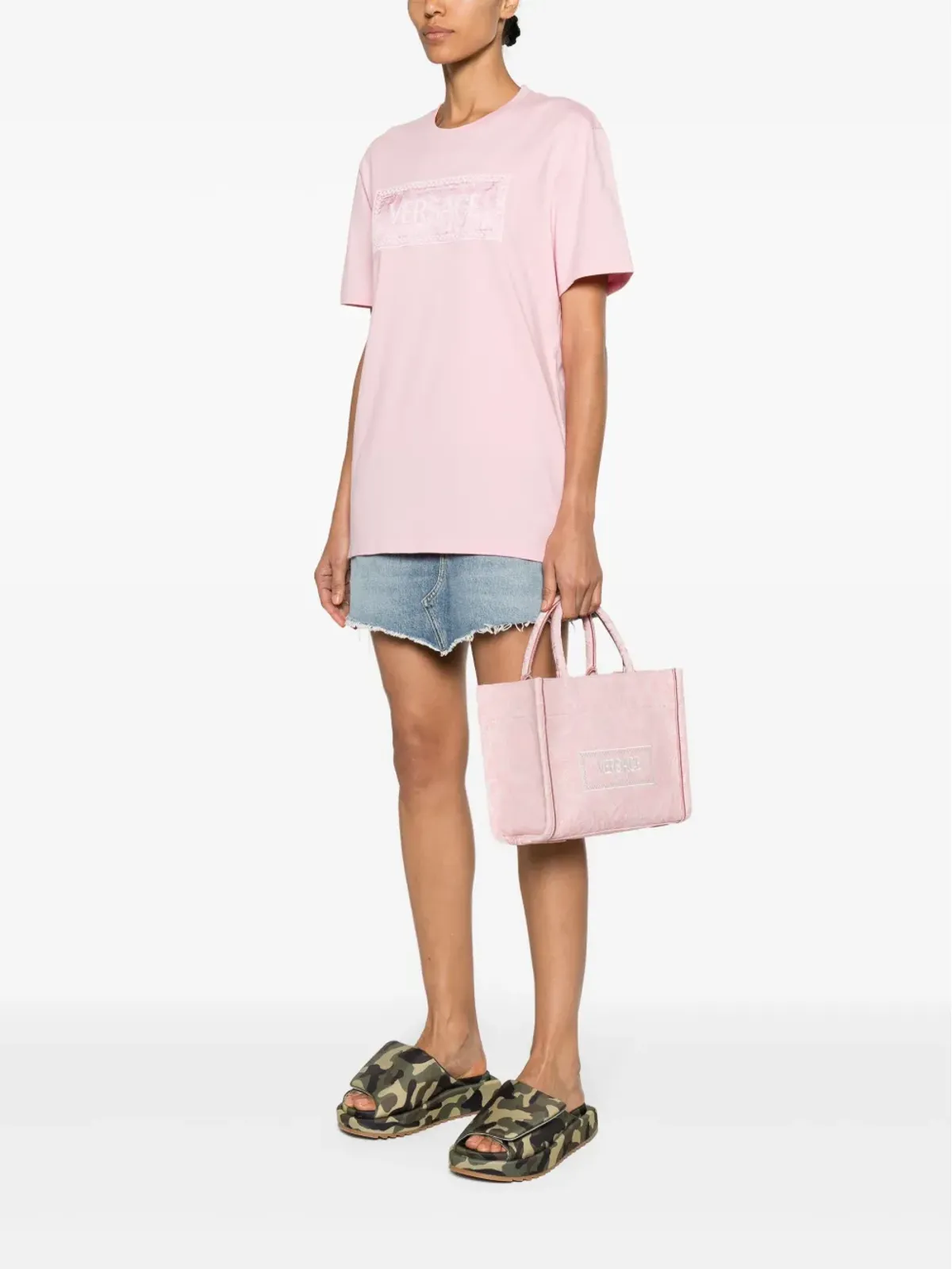 Versace 小型 Barocco Athena トートバッグ - 画像2
