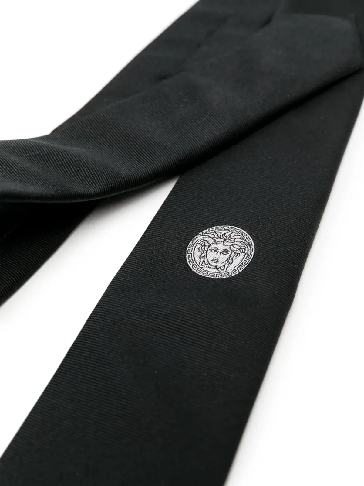 Versace メデューサ シルクタイ - ブラック - 画像2