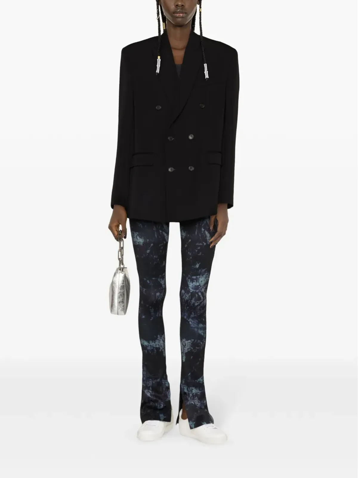 Off-White スプリットフレアレギンス - ブラック - 画像2
