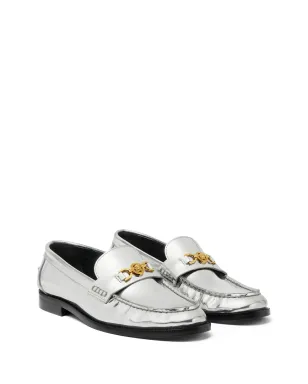 Versace メデューサ メタリックレザー ローファー - シルバー - サムネイル2