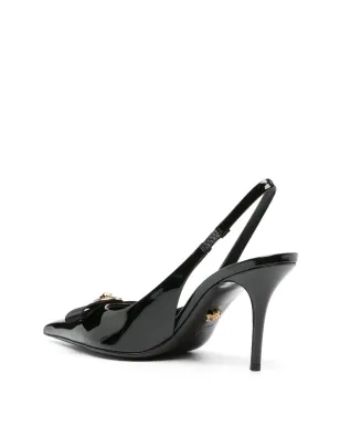 Versace 85mm ジアンニ リボン スリングバックパンプス - ブラック - サムネイル3
