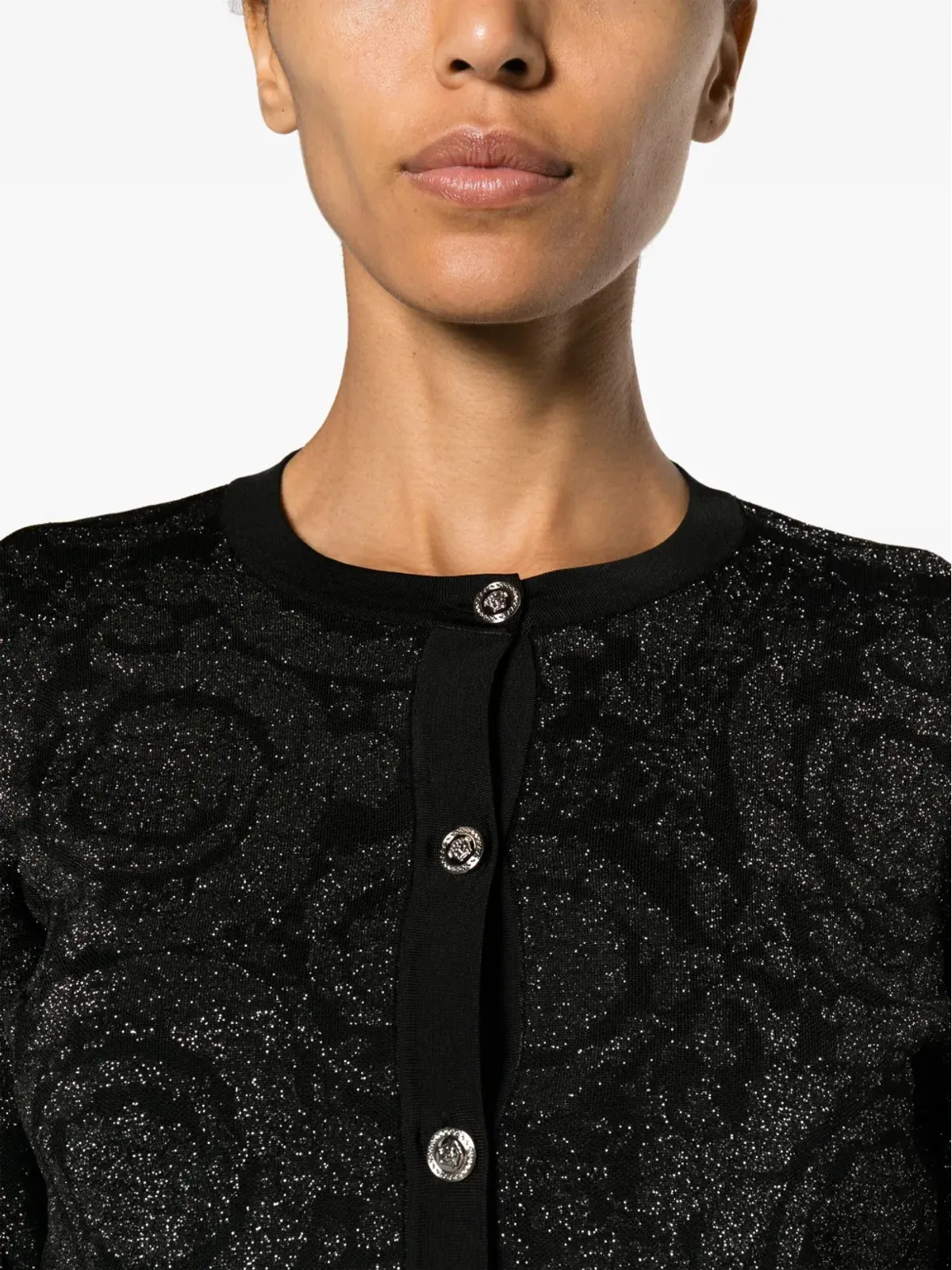 Versace バロッコ・ルーレックス クロップド カーディガン - 画像5