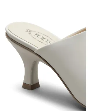 Tod's 65 レザー ミュール ホワイト - サムネイル5