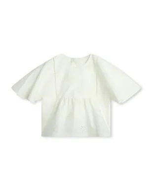 Chloé Kids 刺繍入りコットンブラウス - White - サムネイル1