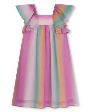 Chloé Kids フェードストライプドレス - ピンク - サムネイル1