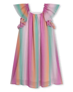 Chloé Kids フェードストライプドレス - ピンク - サムネイル2