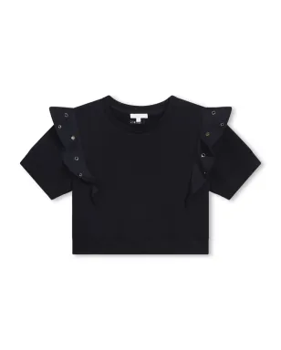 Chloé Kids フリル付きコットンTシャツ - サムネイル1