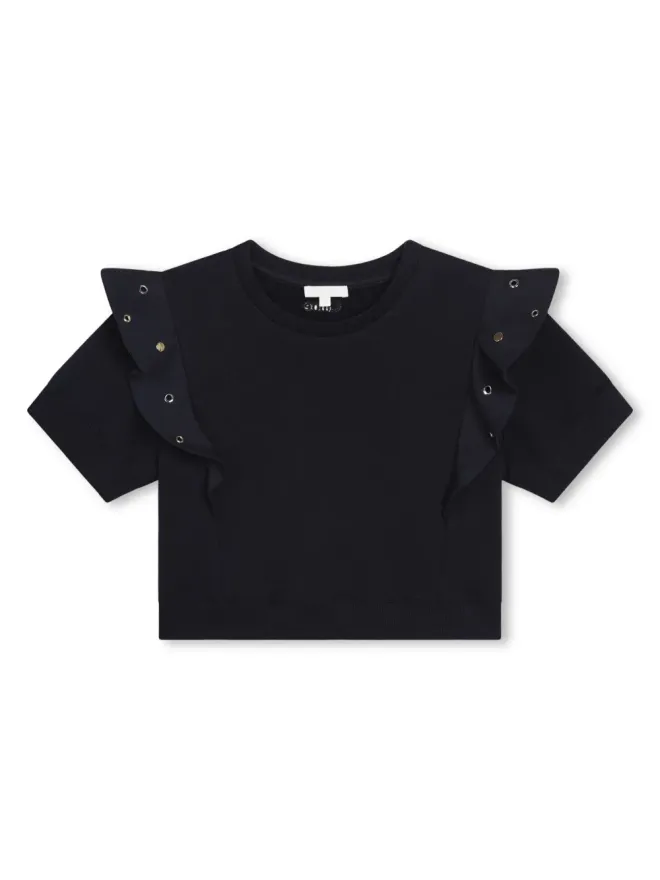 Chloé Kids Chloé Kids フリル付きコットンTシャツの商品画像