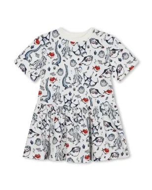 Kenzo Kids オーシャンプリント コットン ドレス - サムネイル1