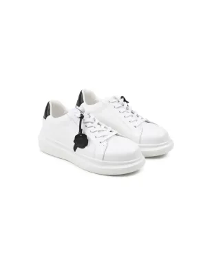 Karl Lagerfeld Kids ロゴプリント レザー スニーカー - サムネイル1