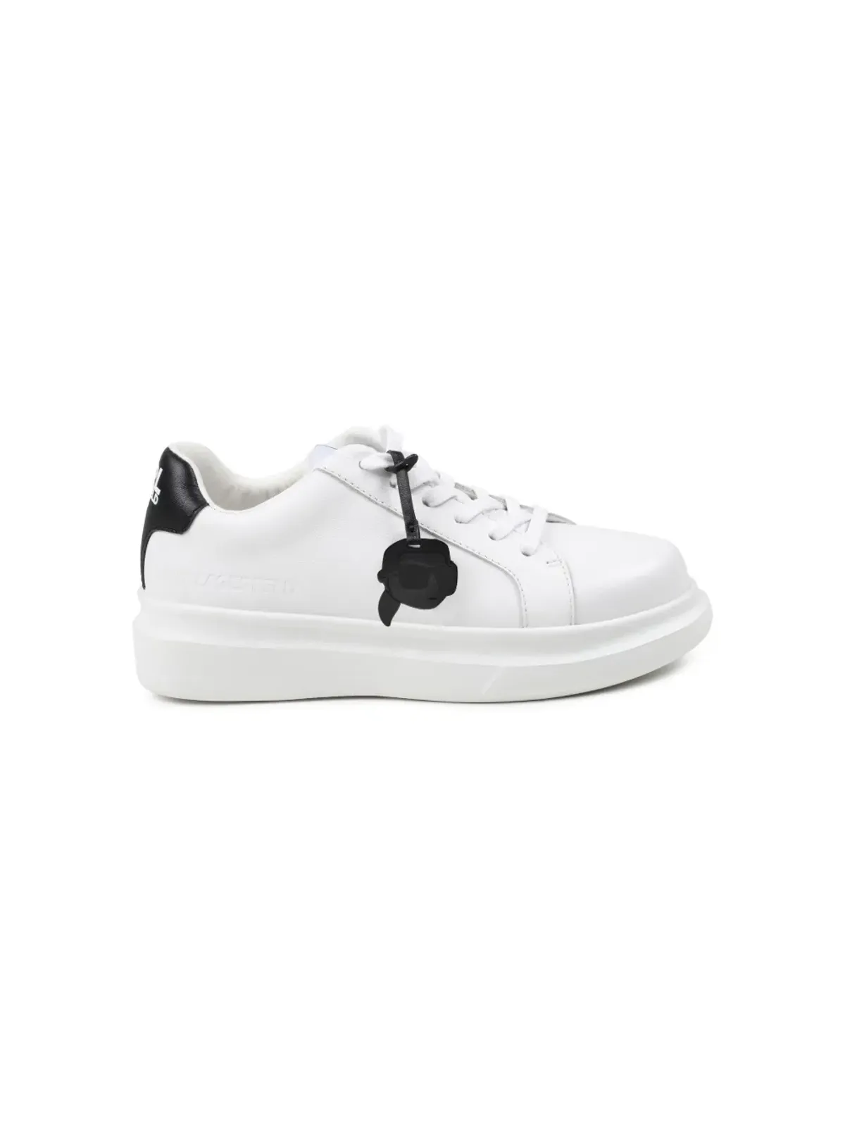 Karl Lagerfeld Kids ロゴプリント レザー スニーカー - 画像2