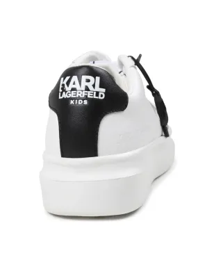 Karl Lagerfeld Kids ロゴプリント レザー スニーカー - サムネイル3