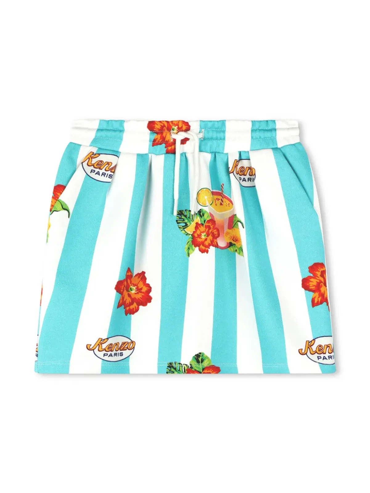 Kenzo Kids グラフィックプリント コットンスカート - 画像1