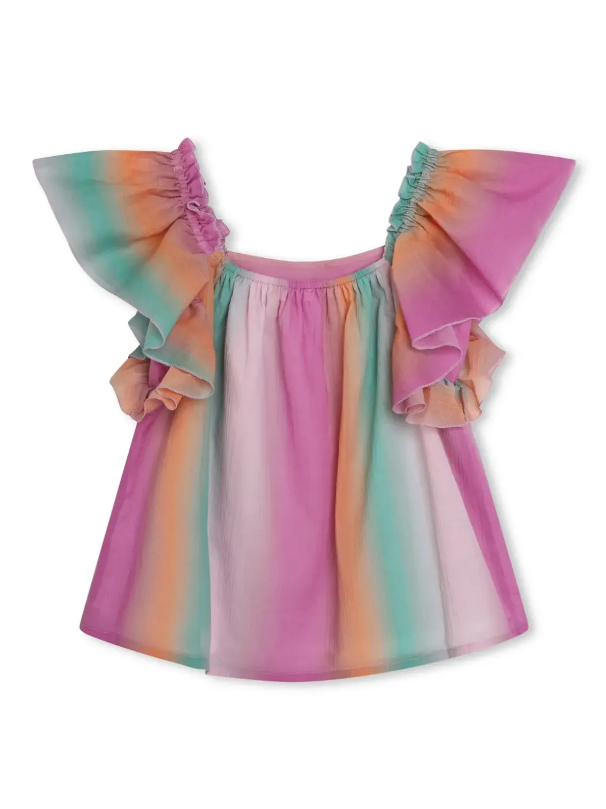 Chloé Kids 色褪せストライプブラウス - 画像2