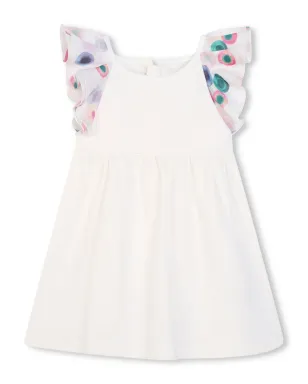 Chloé Kids ロゴ刺繍入りフリルトリムドレス - サムネイル1