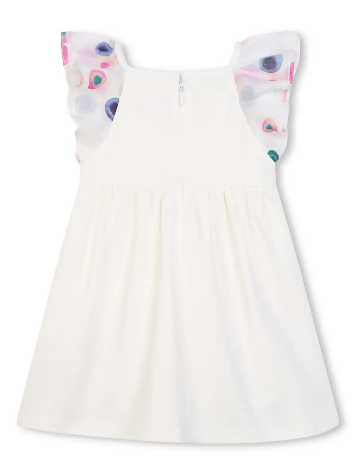 Chloé Kids ロゴ刺繍入りフリルトリムドレス - 画像2