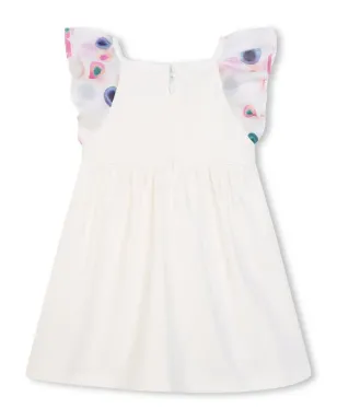 Chloé Kids ロゴ刺繍入りフリルトリムドレス - サムネイル2