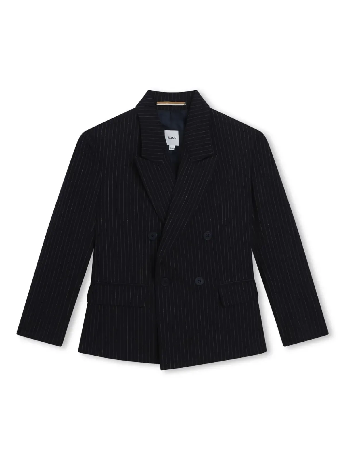 BOSS Kidswear ピンストライプ柄ダブルブレストブレザー - 画像1