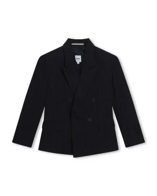 BOSS Kidswear ピンストライプ柄ダブルブレストブレザー - サムネイル1
