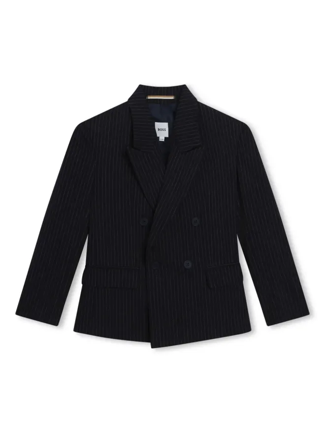 BOSS Kidswear BOSS Kidswear ピンストライプ柄ダブルブレストブレザーの商品画像